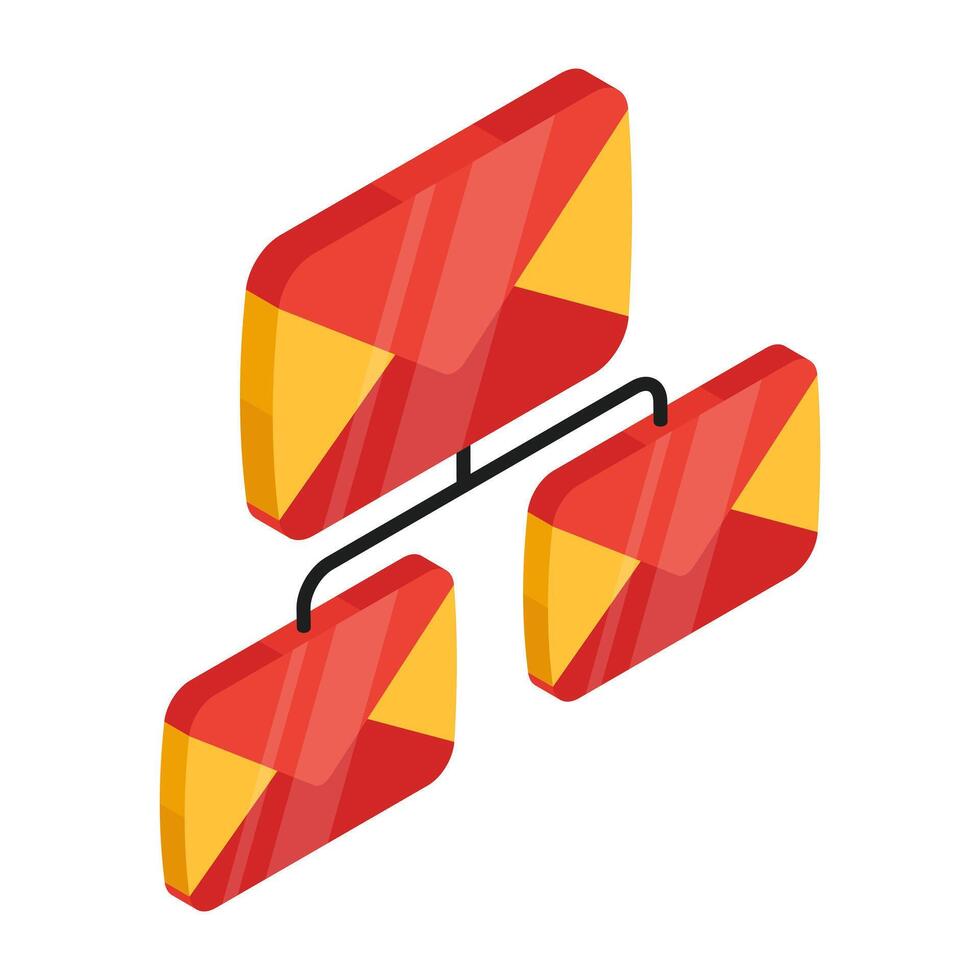 An icon design of mail network vector
