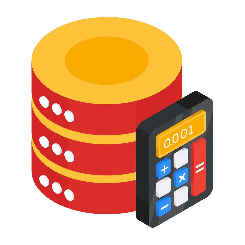 Modern design icon of data calculation vector