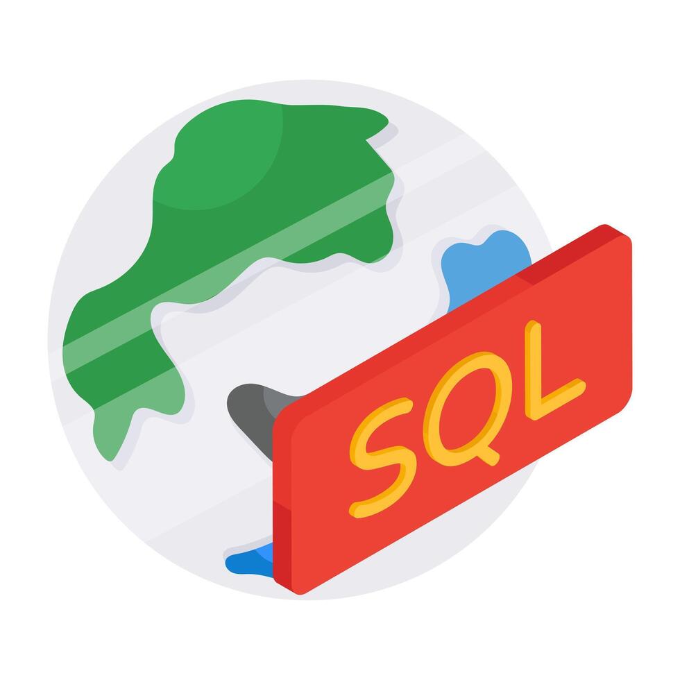 A beautiful design icon of global sql vector