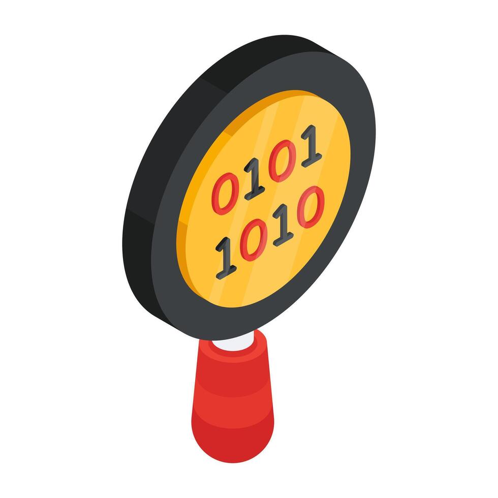 Premium design icon of binary data analysis vector