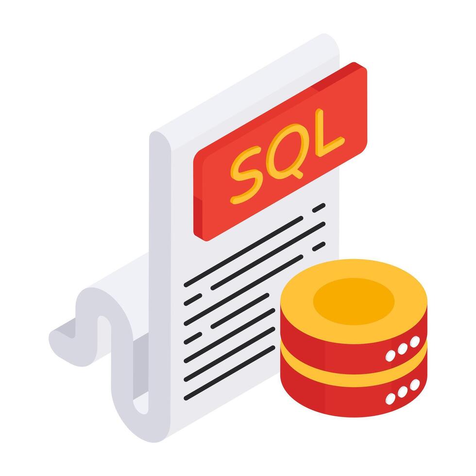 Modern design icon of Sql file vector