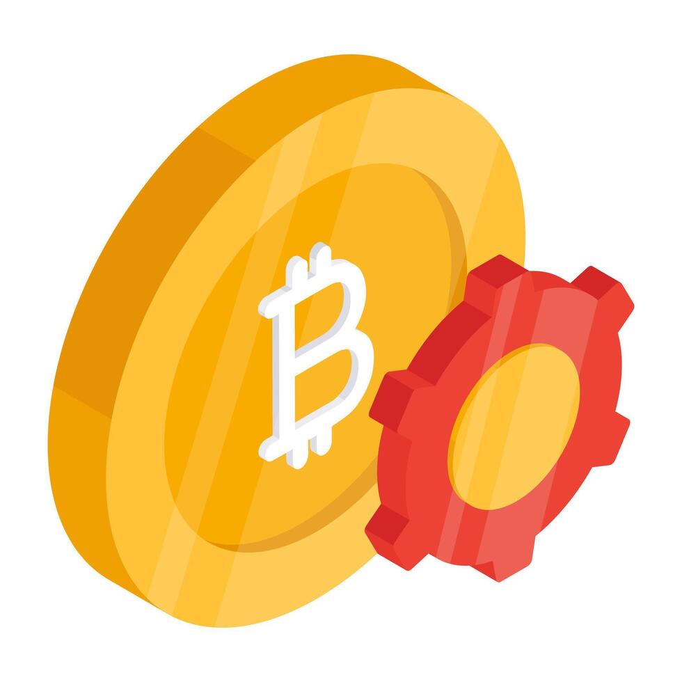 Perfect design icon of bitcoin management vector