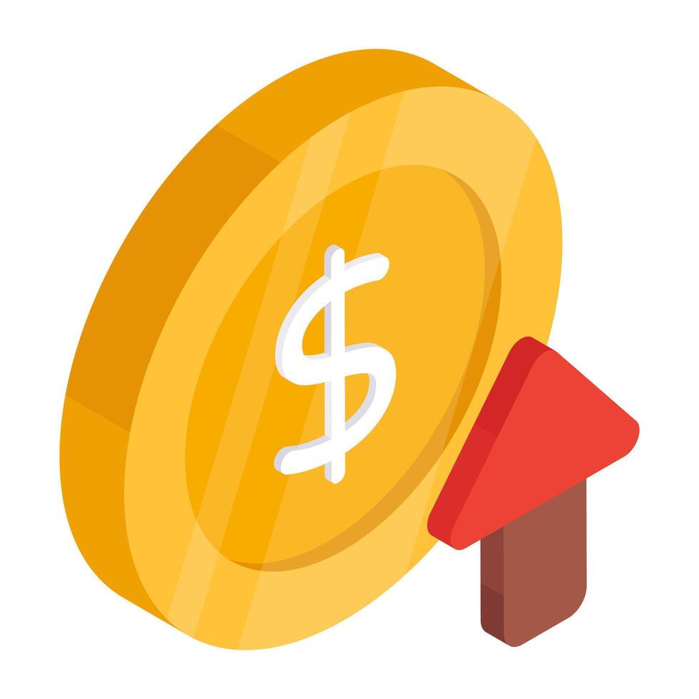 Conceptual flat design icon of pay per click vector