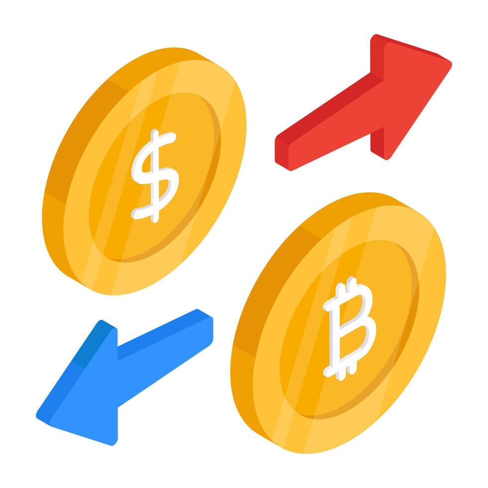 An editable design icon of currency exchange vector