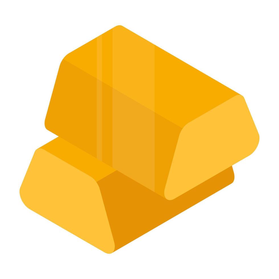 An editable design icon of ingots vector