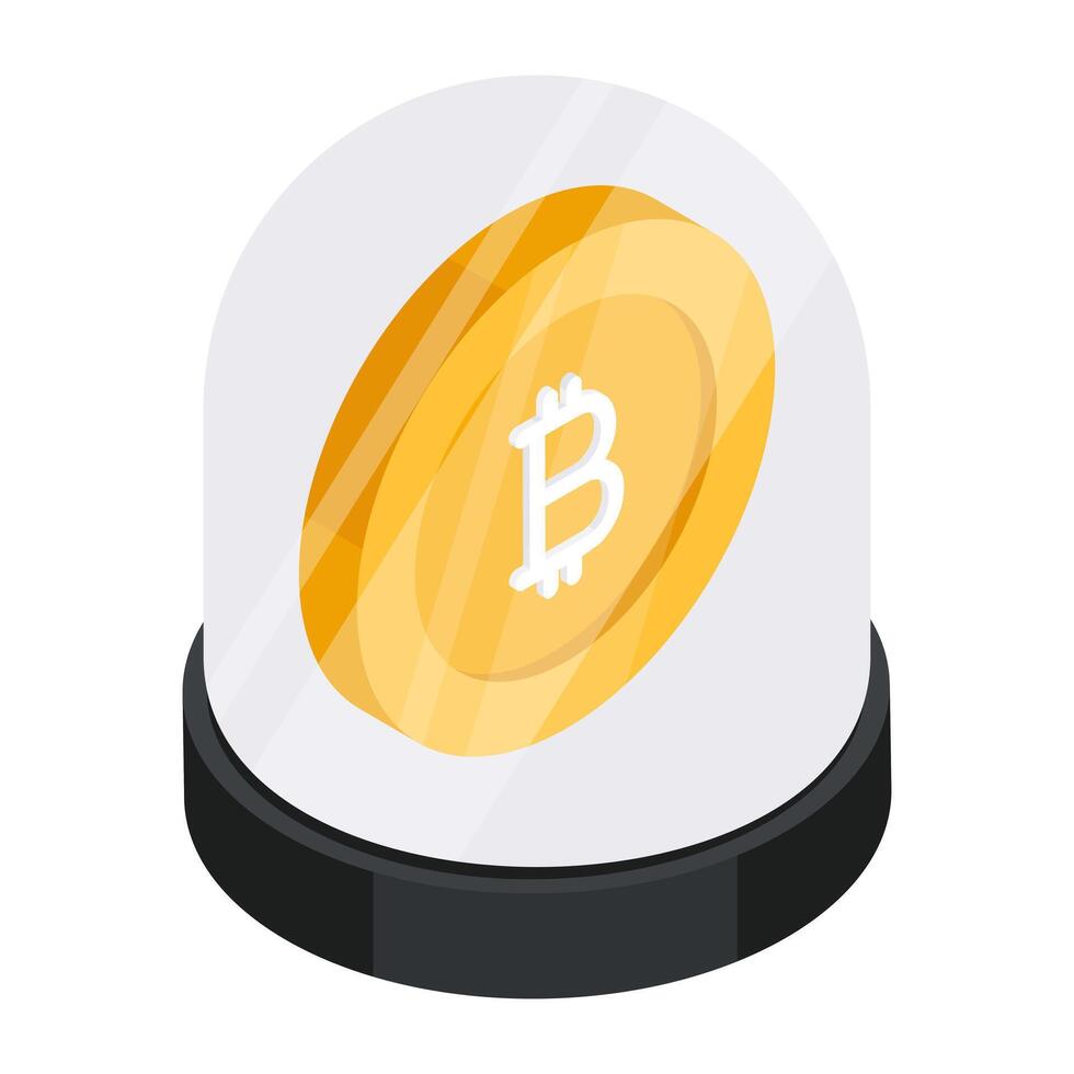 An icon design of bitcoin vector