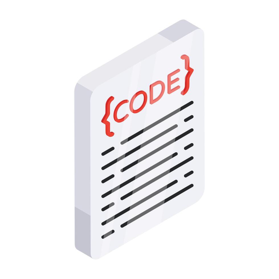 Trendy design icon of coding file vector