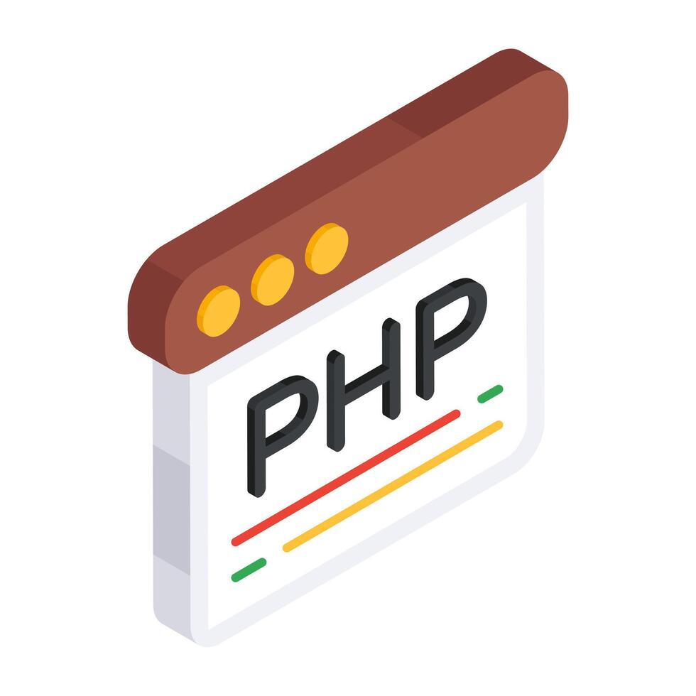 Perfect design icon of php website vector