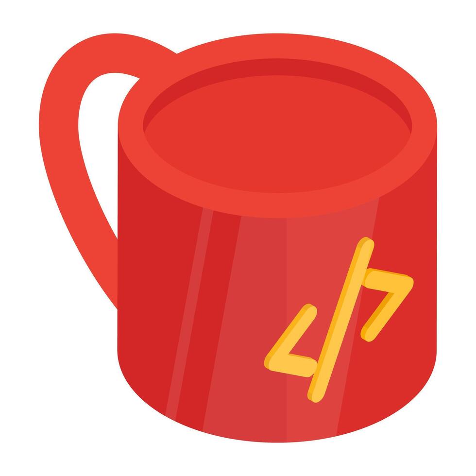 Premium download icon of cup coding vector