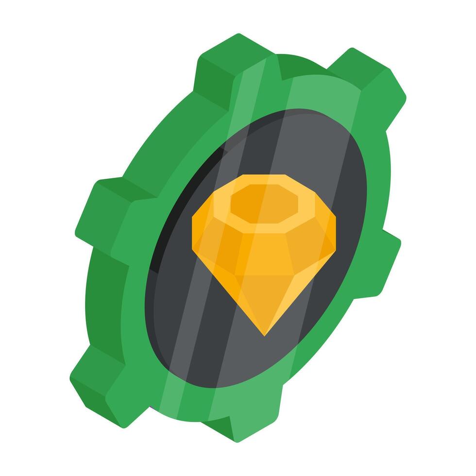 Premium download icon of diamond setting vector