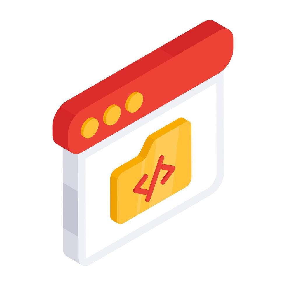 Creative design icon of coding folder vector