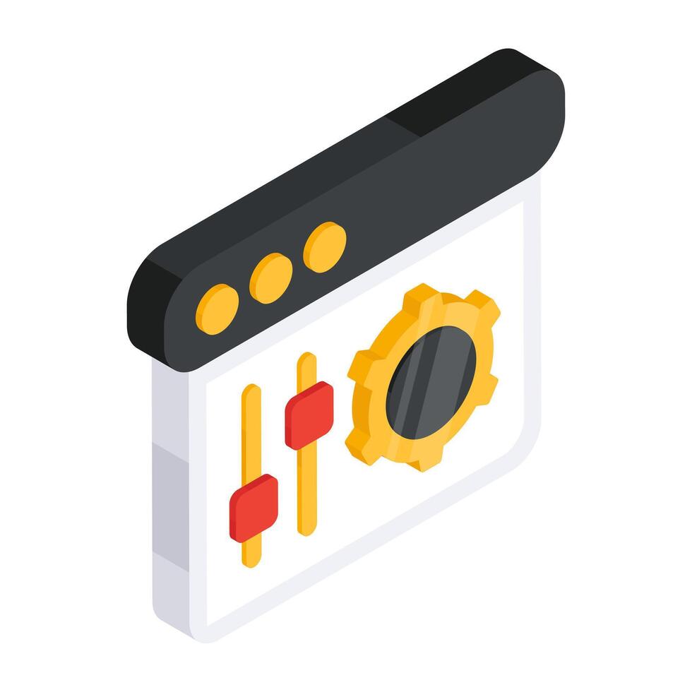 An editable design icon of online equalizer vector