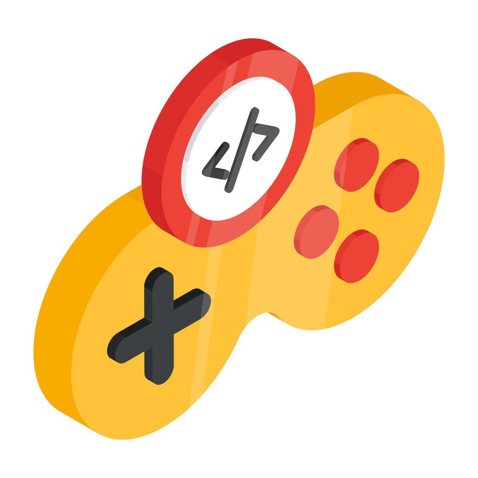 Perfect design icon of game coding vector