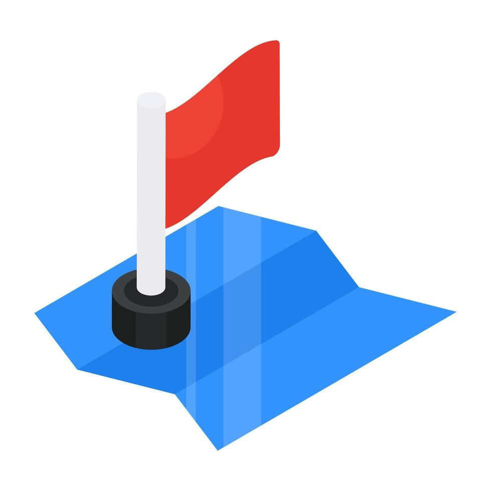 A unique design icon of flag vector