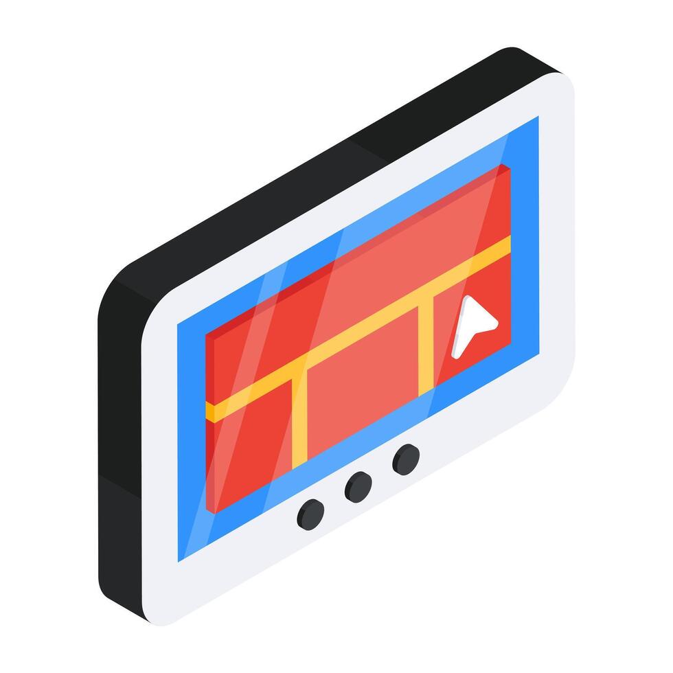 Modern design icon of mobile map vector