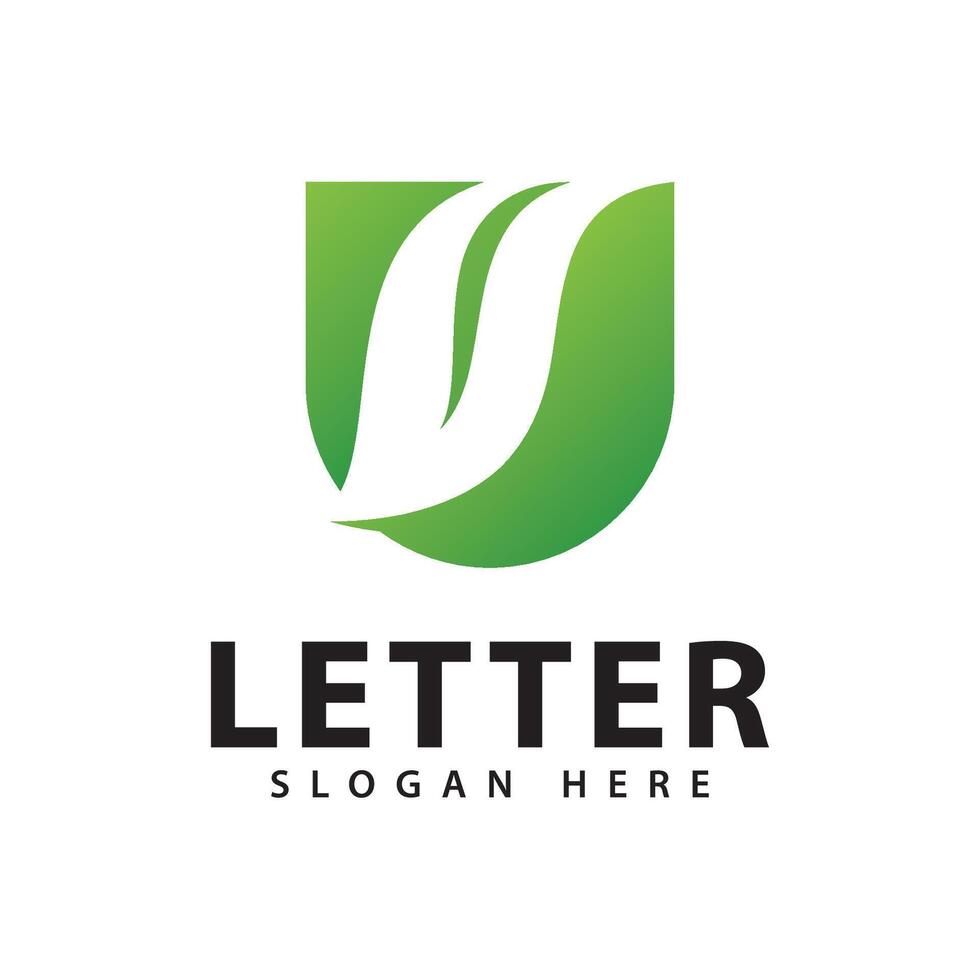 U Letter logo design template elements vector