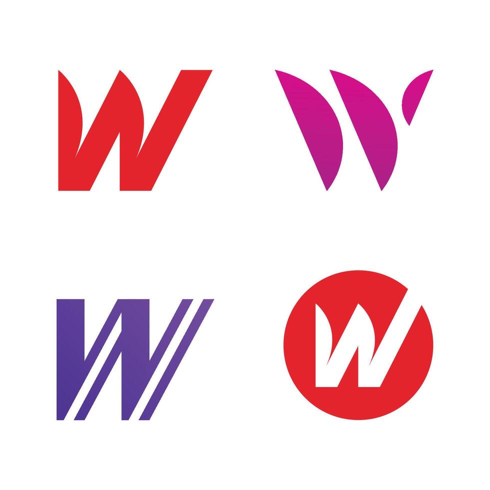 Initial letter W logo template vector
