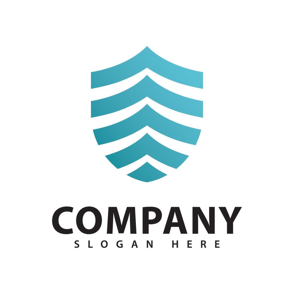 Simple Modern Shield Logo Template Illustration Design vector