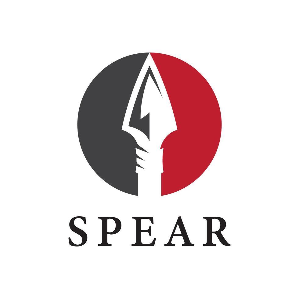 Spear logo icon template design vector