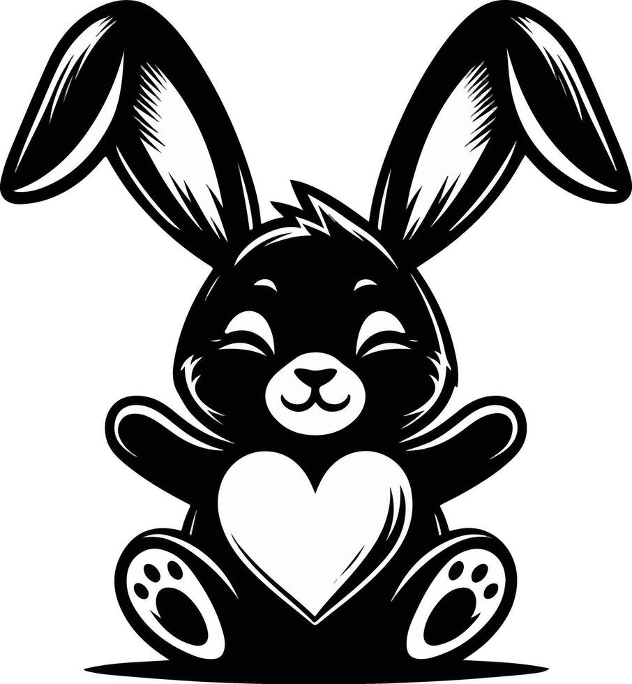 Cute baby floral easter bunny vector
