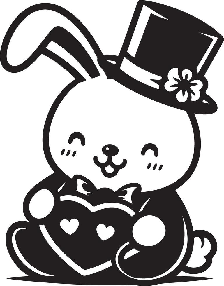 Rabbit shadow silhouette Bunny black side design for happy easter egg day on transparent background vector