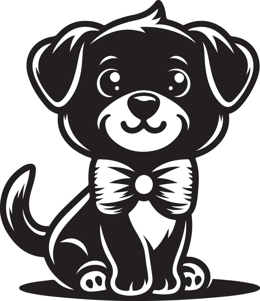 Cute dogs Silhouette vector
