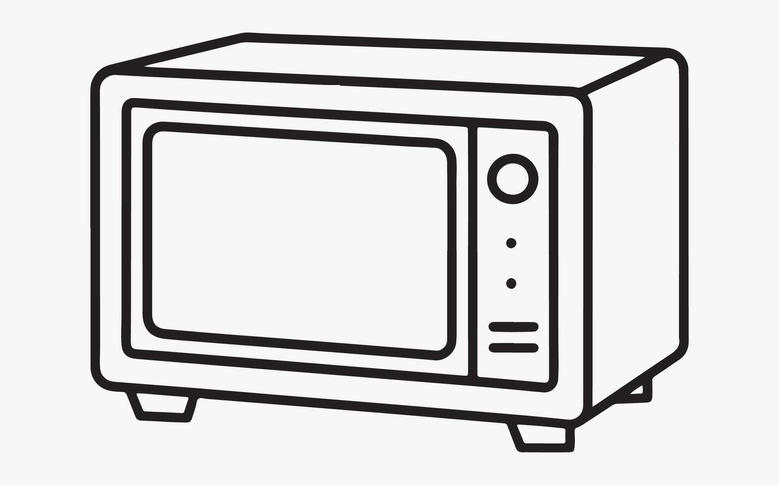 Microwave Appliance Line Art Design image vector