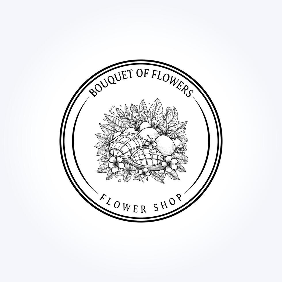 Elegant Floral Hand-Drawn Logos for Small Businesses vector