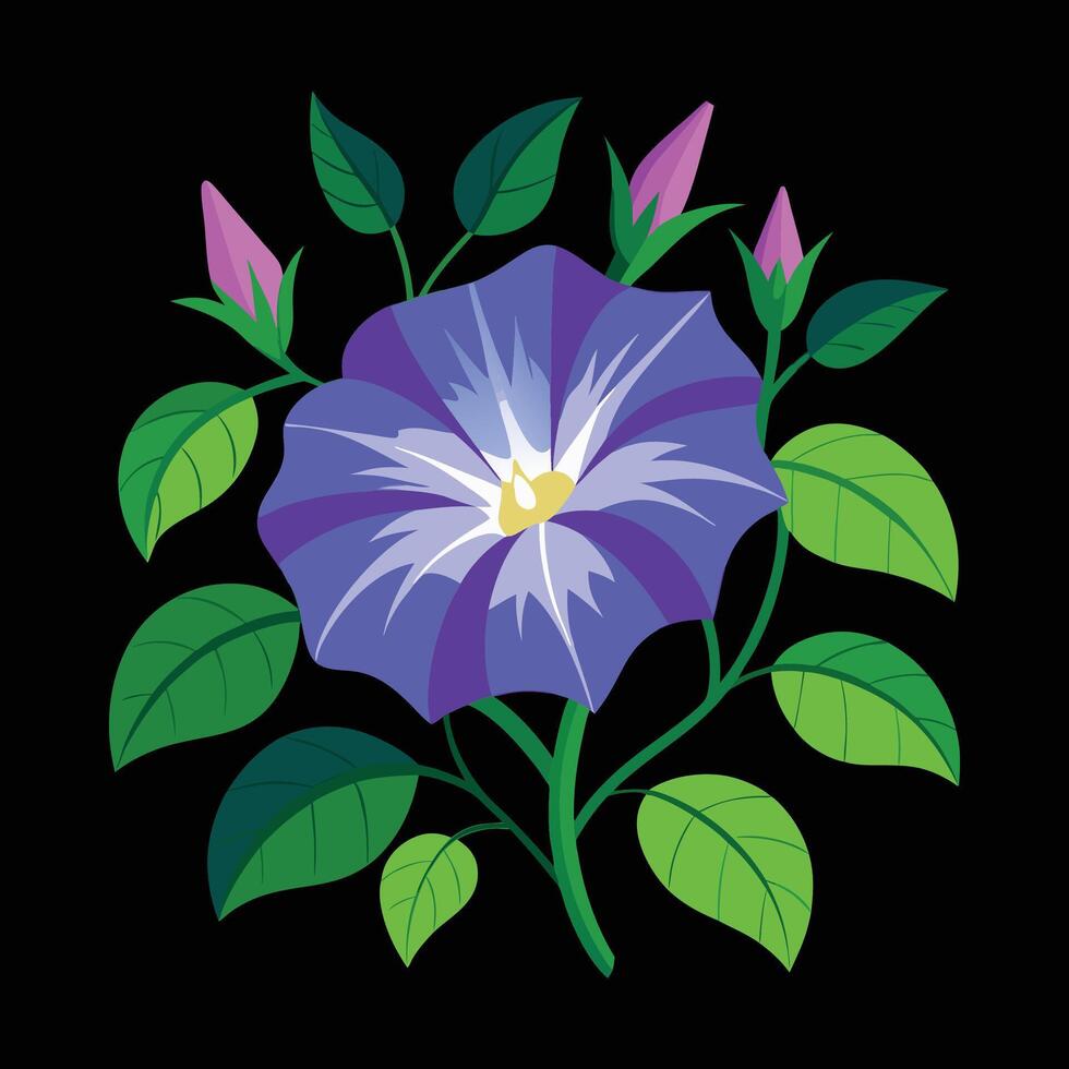 Black Flower design vector