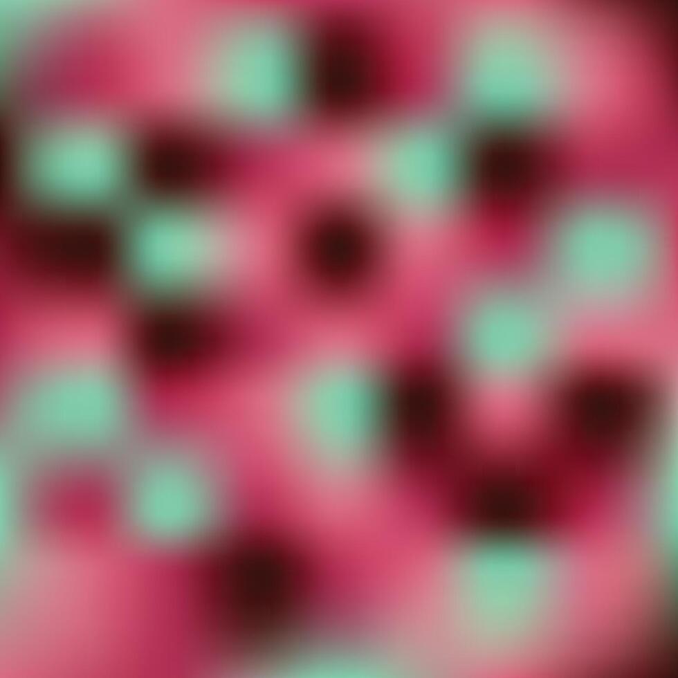 A pink and green square pattern on a black background vector