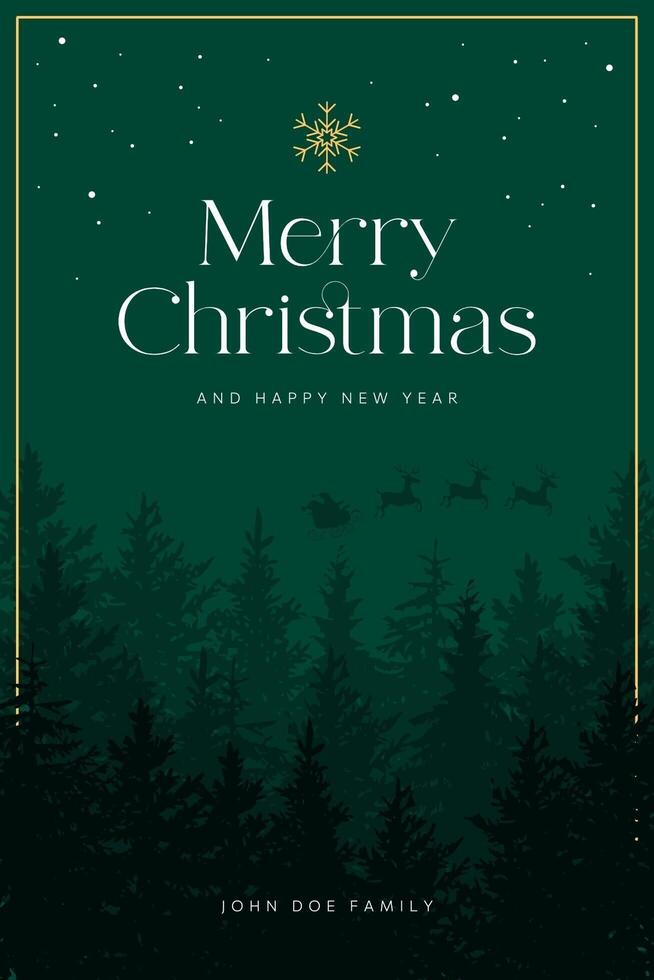 Merry Christmas Season Greeting Poster template