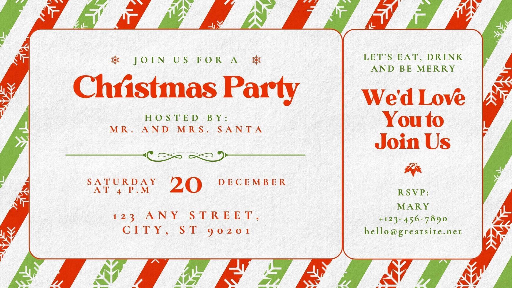 Christmas Party Invitation for Twitter Post template