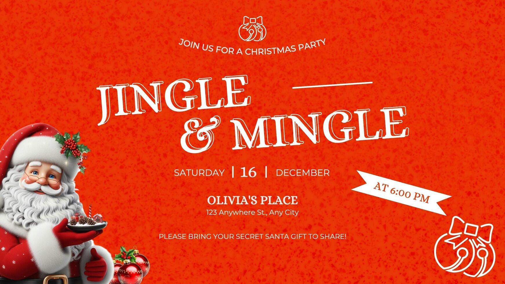 Twitter Post - Christmas Event Party Invitation template