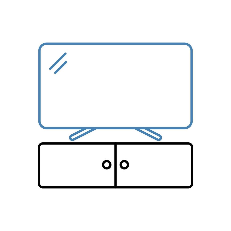televisión concepto línea icono. sencillo elemento ilustración. televisión concepto contorno símbolo diseño. vector