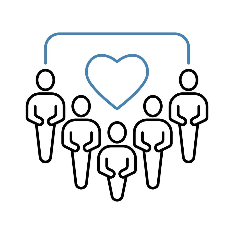 relationship concept line icon. Simple element illustration. relationship concept outline symbol design. vector