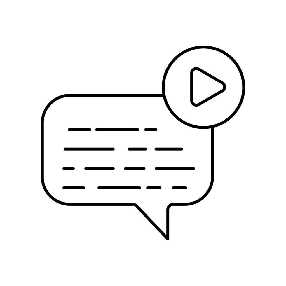 subtitles concept line icon. Simple element illustration. subtitles concept outline symbol design. vector