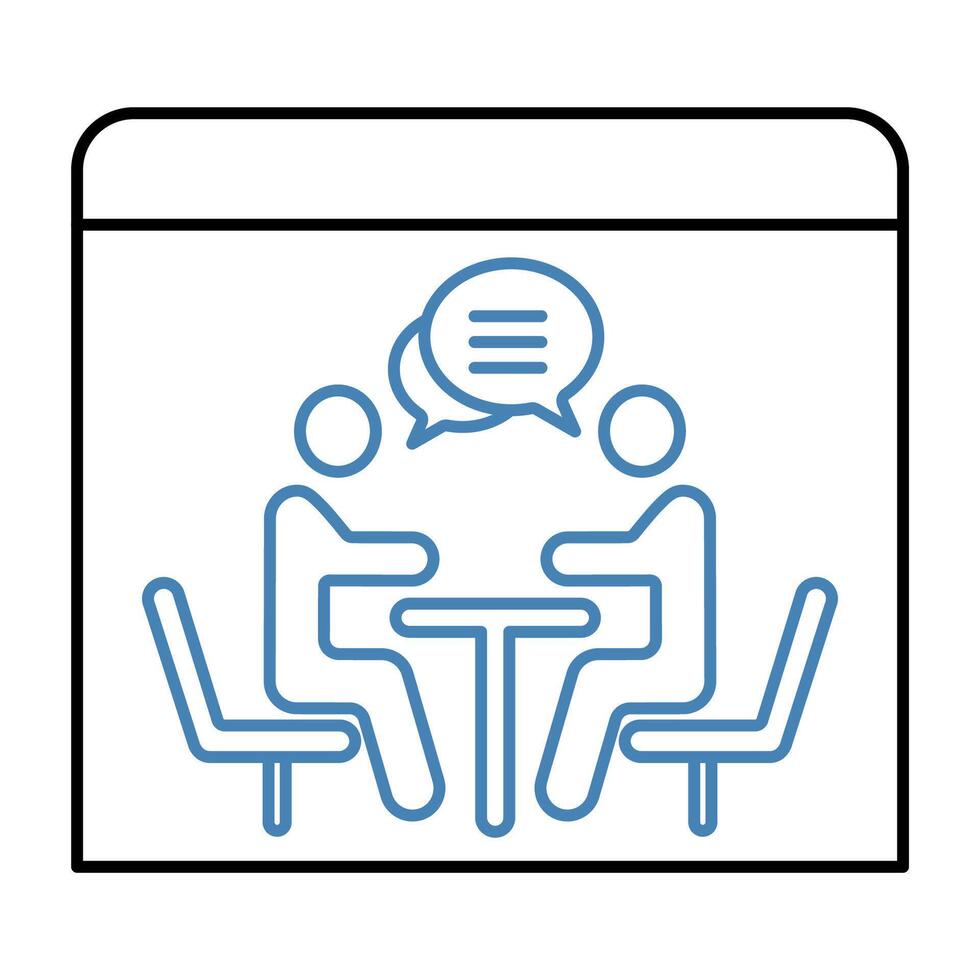 meeting room concept line icon. Simple element illustration. meeting room concept outline symbol design. vector