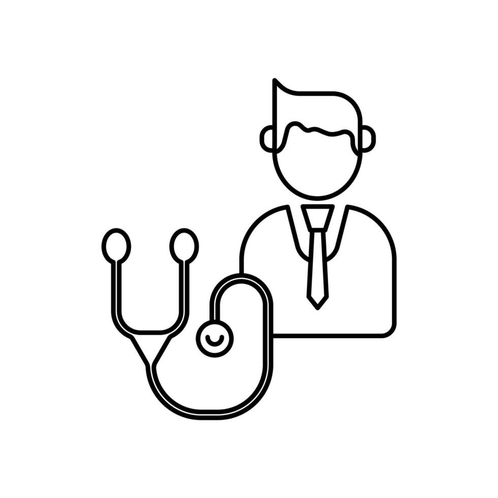 doctor concept line icon. Simple element illustration. doctor concept outline symbol design. vector
