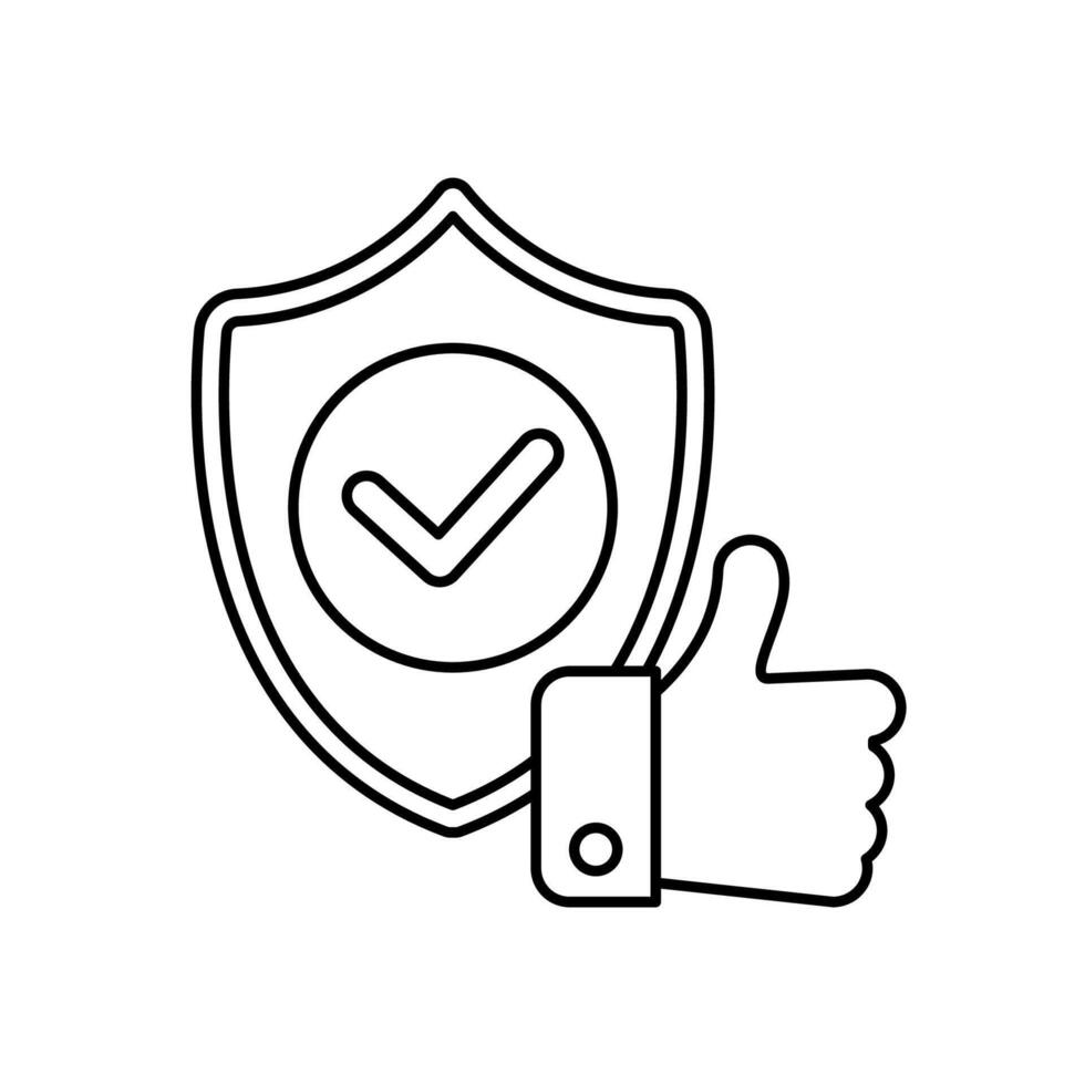 safety concept line icon. Simple element illustration. safety concept outline symbol design. vector