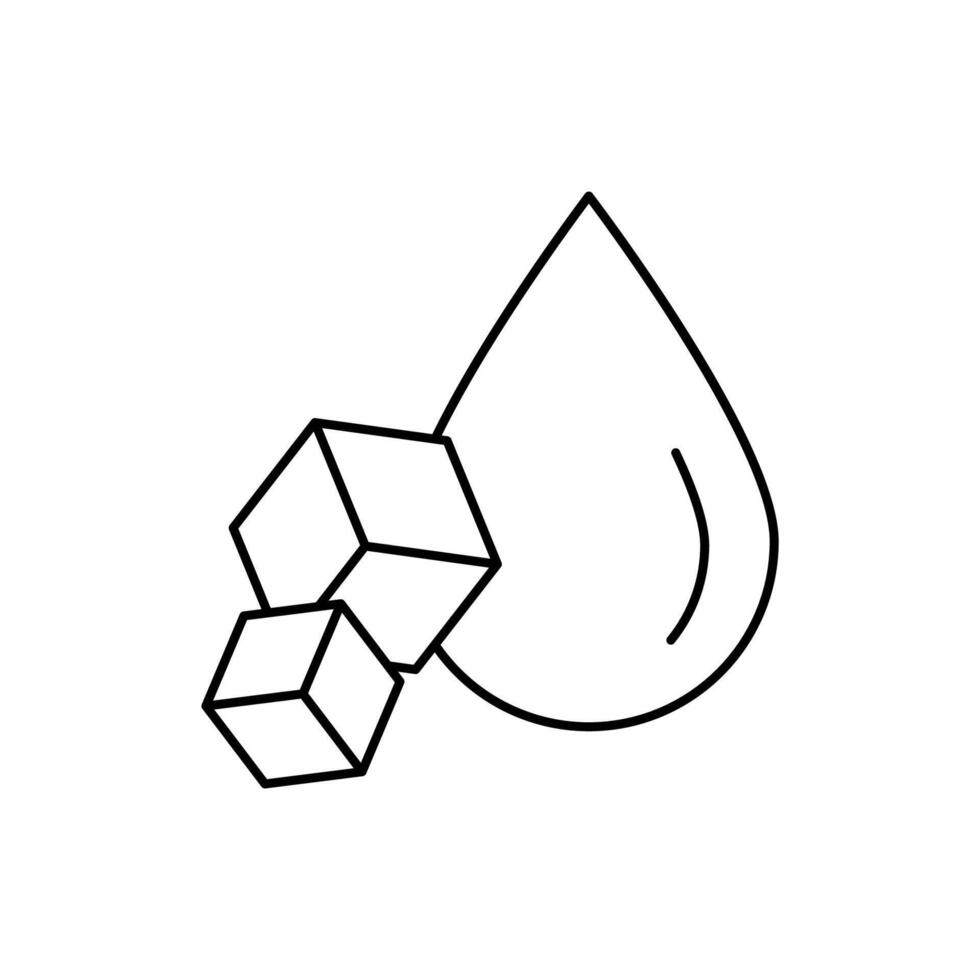 blood sugar concept line icon. Simple element illustration. blood sugar concept outline symbol design. vector