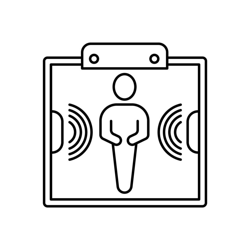 detector concept line icon. Simple element illustration. detector concept outline symbol design. vector