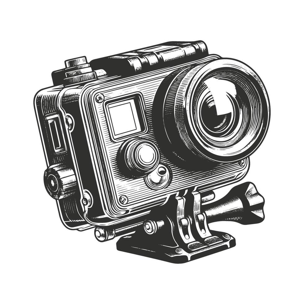 Retro Action Camera Artwork vector