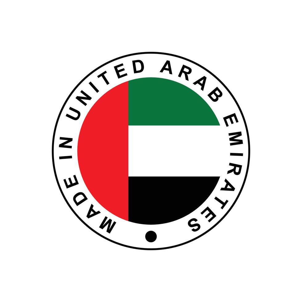 United Arab Emirates flag Made in United Arab Emirates Tag Sea Stamp Flag Icon vector