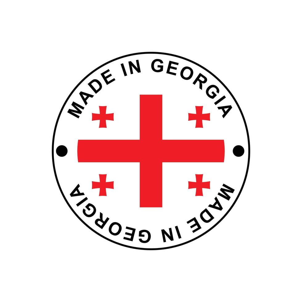 MADE In Georgia circle stamp with flag vector