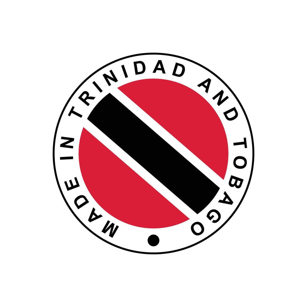 MADE IN Trindad and Tobago circle stamp with flag vector