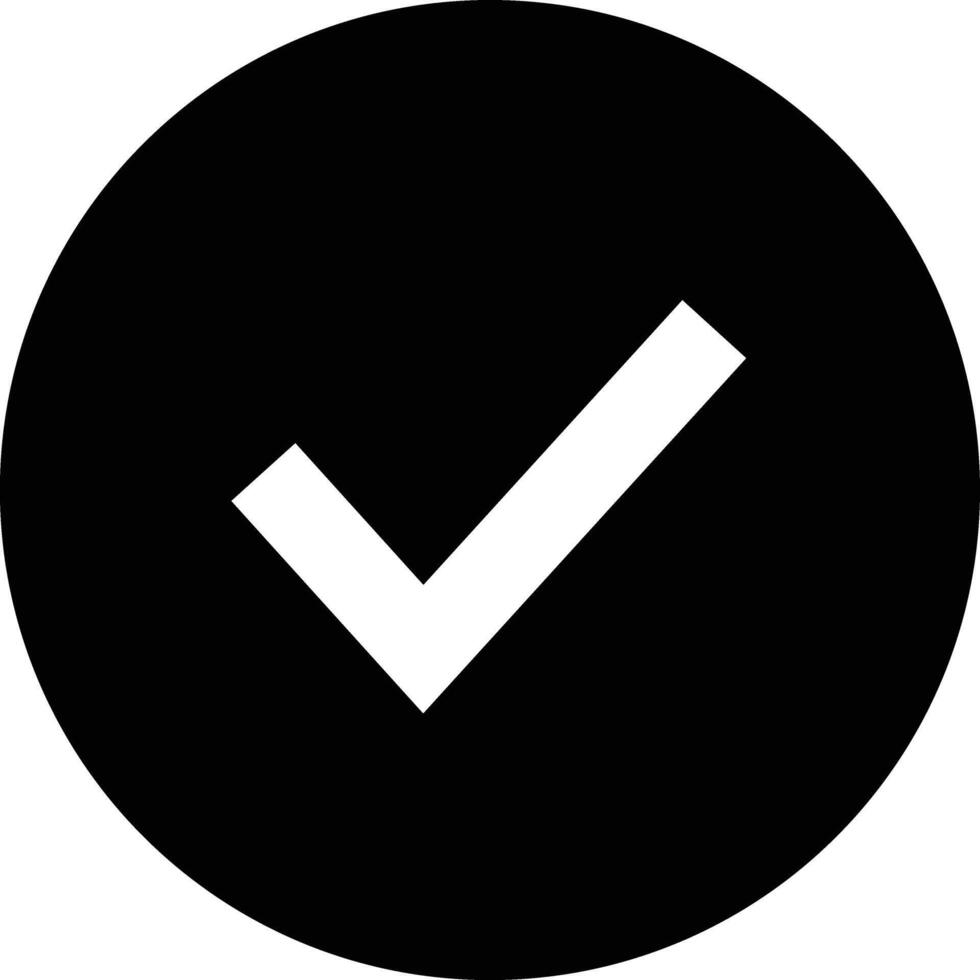 tik icon right symbol vector
