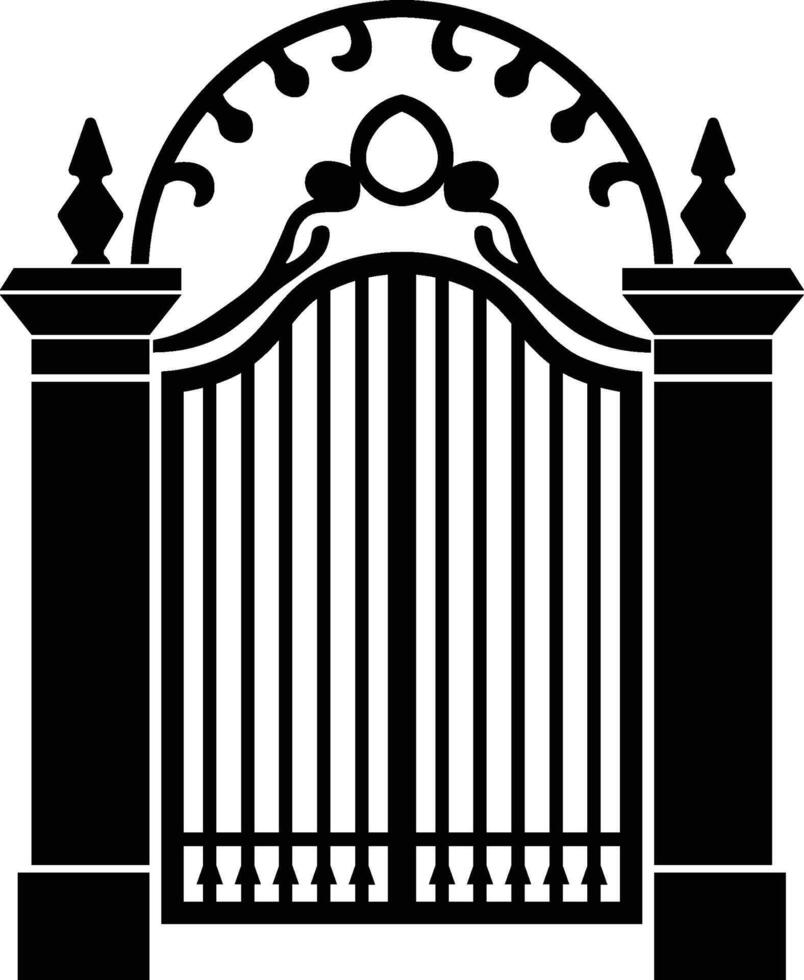 Gate icon illustration isolated on white background. Gate icon vector