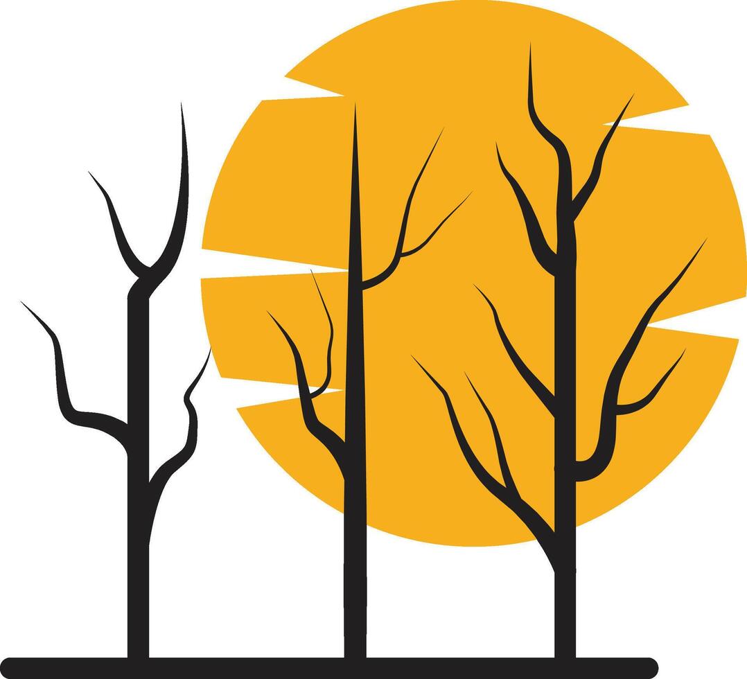 Palm tree sunset on island. Illustration on white background vector