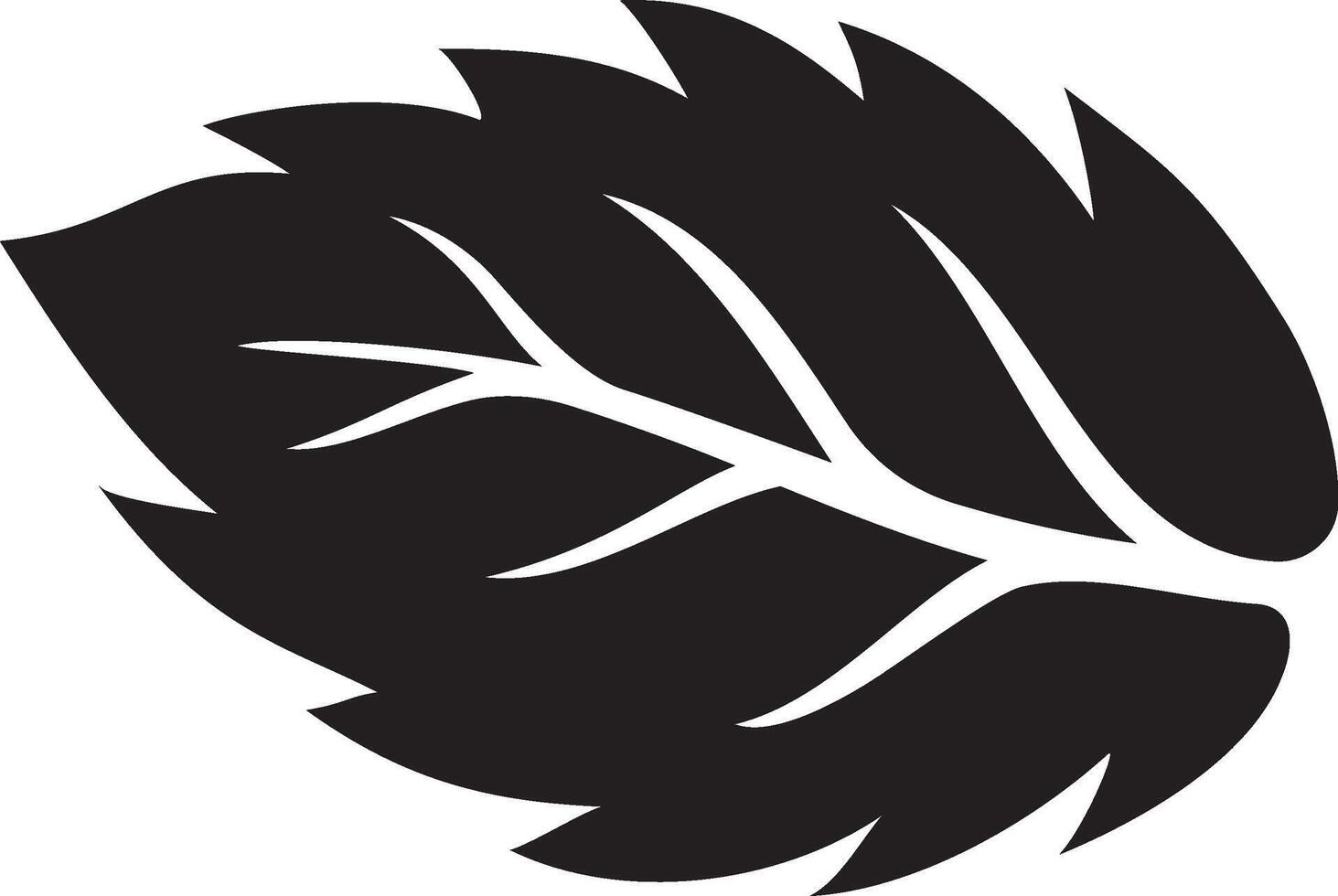 Leaf icon silhouette illustration vector