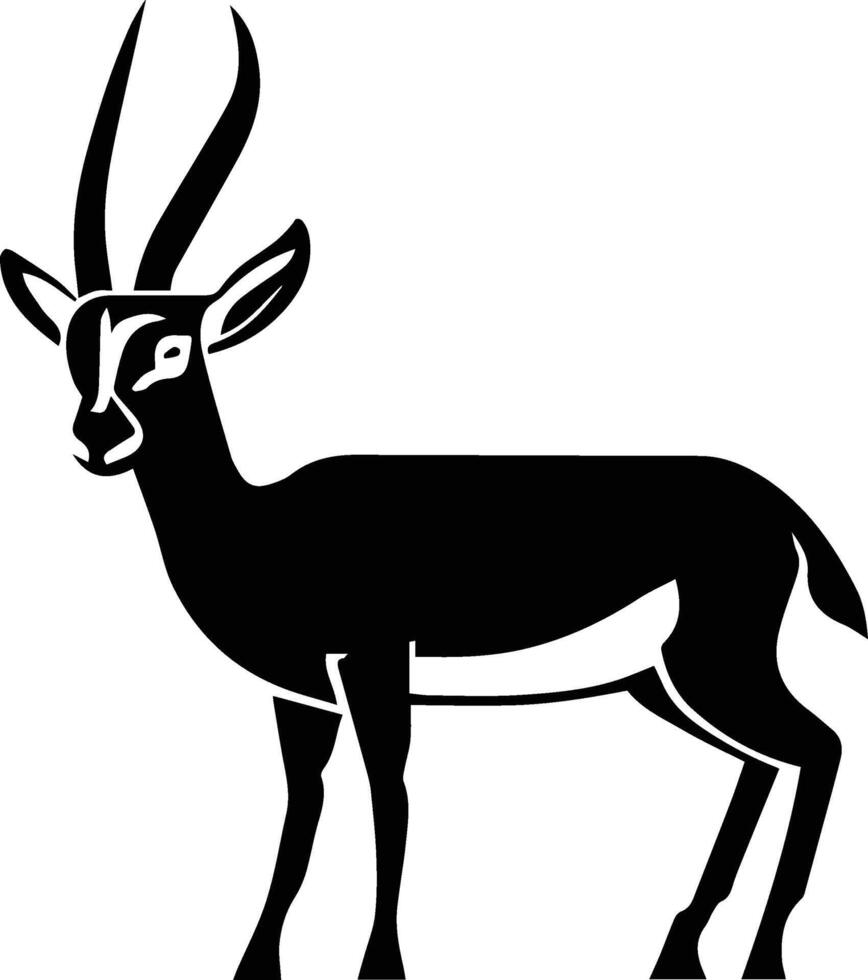 Deer silhouette icon illustration on white background vector